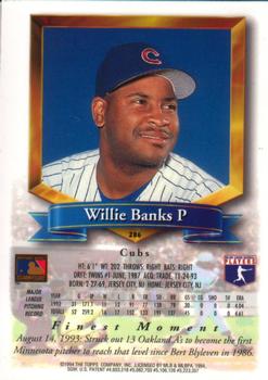1994 Finest #286 Willie Banks Back