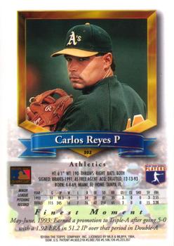 1994 Finest #302 Carlos Reyes Back