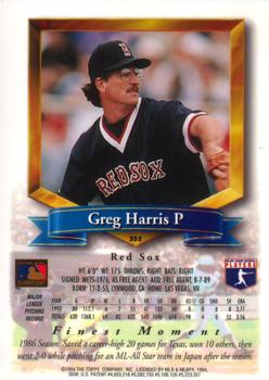 1994 Finest #303 Greg A. Harris Back