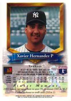 1994 Finest #373 Xavier Hernandez Back