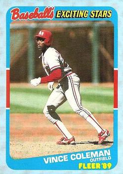 1989 Fleer Baseball's Exciting Stars #7 Vince Coleman Front