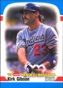 1989 Fleer Heroes of Baseball #17 Kirk Gibson Front