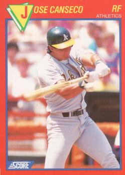 1989 Score Baseball's 100 Hottest Players #1 Jose Canseco Front