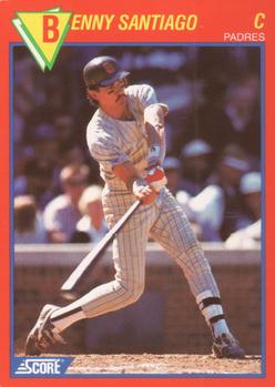 1989 Score Baseball's 100 Hottest Players #47 Benny Santiago Front
