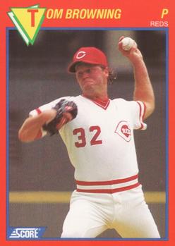 1989 Score Baseball's 100 Hottest Players #61 Tom Browning Front