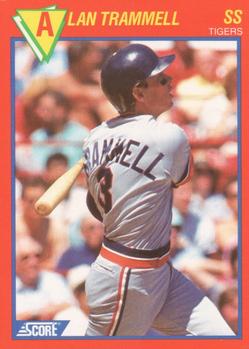1989 Score Baseball's 100 Hottest Players #7 Alan Trammell Front