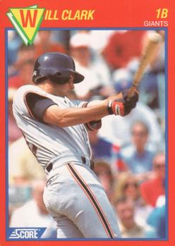 1989 Score Baseball's 100 Hottest Players #85 Will Clark Front