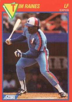 1989 Score Baseball's 100 Hottest Players #95 Tim Raines Front