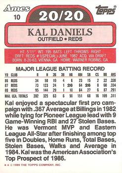 1989 Topps Ames 20/20 Club #10 Kal Daniels Back