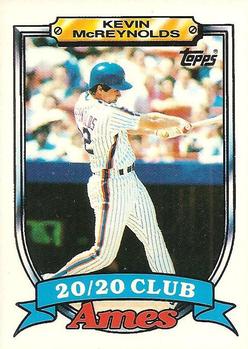 1989 Topps Ames 20/20 Club #20 Kevin McReynolds Front