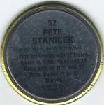 1989 Topps Coins #52 Pete Stanicek Back