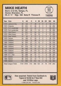 1990 Donruss Best of the AL #90 Mike Heath Back