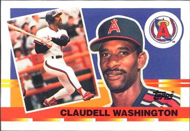 1990 Topps Big #12 Claudell Washington Front