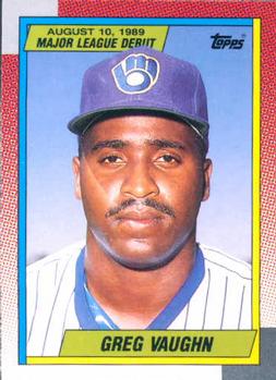 1990 Topps Major League Debut 1989 #128 Greg Vaughn Front