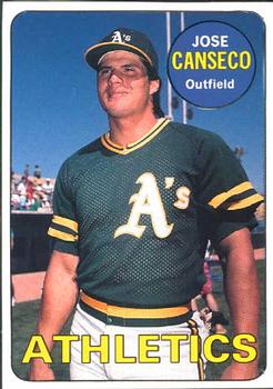 1990 Baseball Cards Magazine '69 Topps Repli-Cards #42 Jose Canseco Front