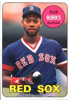 1990 Baseball Cards Magazine '69 Topps Repli-Cards #62 Ellis Burks Front