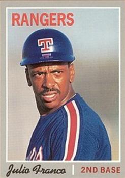 1992 Baseball Cards Magazine '70 Topps Replicas #26 Julio Franco Front