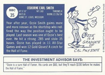 1992 Baseball Cards Magazine '70 Topps Replicas #35 Ozzie Smith Back