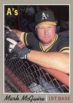1992 Baseball Cards Magazine '70 Topps Replicas #60 Mark McGwire Front