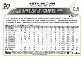 2022 Topps Update - Rainbow Foil #US166 Seth Brown Back