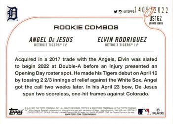 2022 Topps Update - Gold #US162 Angel De Jesus / Elvin Rodriguez Back