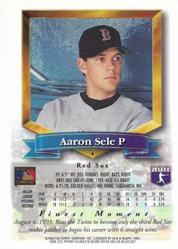 1994 Finest - Refractors #6 Aaron Sele Back