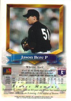 1994 Finest - Refractors #12 Jason Bere Back