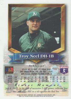 1994 Finest - Refractors #13 Troy Neel Back