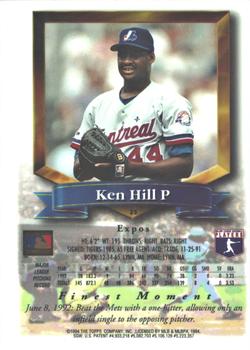 1994 Finest - Refractors #25 Ken Hill Back