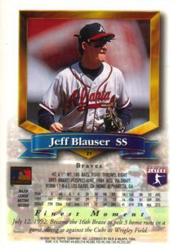1994 Finest - Refractors #27 Jeff Blauser Back