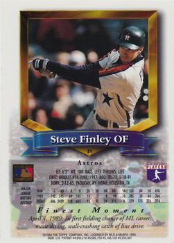 1994 Finest - Refractors #31 Steve Finley Back