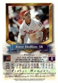 1994 Finest - Refractors #47 Dave Hollins Back