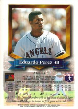 1994 Finest - Refractors #73 Eduardo Perez Back