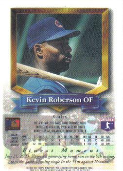 1994 Finest - Refractors #77 Kevin Roberson Back