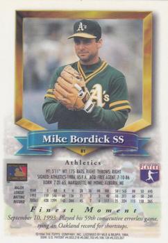 1994 Finest - Refractors #81 Mike Bordick Back