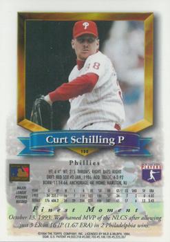 1994 Finest - Refractors #150 Curt Schilling Back