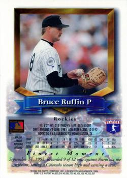 1994 Finest - Refractors #199 Bruce Ruffin Back