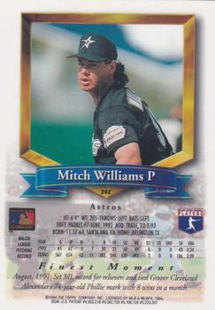 1994 Finest - Refractors #242 Mitch Williams Back