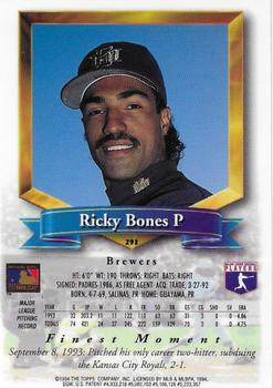 1994 Finest - Refractors #293 Ricky Bones Back