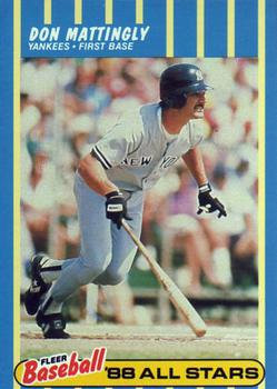 1988 Fleer Baseball All-Stars #23 Don Mattingly Front