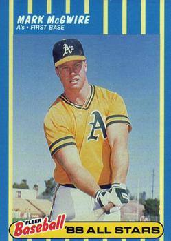 1988 Fleer Baseball All-Stars #25 Mark McGwire Front