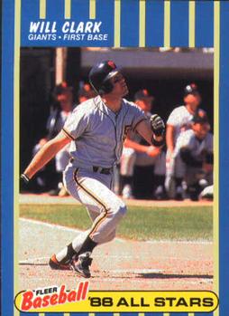 1988 Fleer Baseball All-Stars #7 Will Clark Front