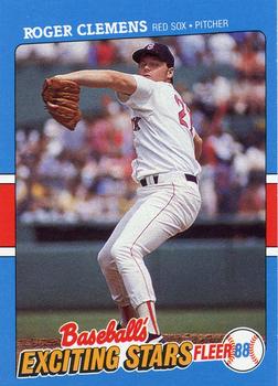 1988 Fleer Baseball's Exciting Stars #10 Roger Clemens Front