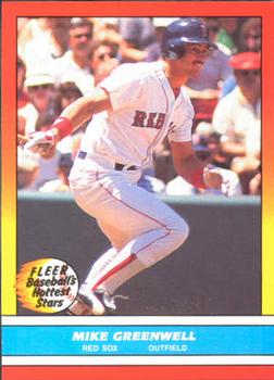1988 Fleer Baseball's Hottest Stars #14 Mike Greenwell Front