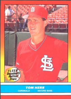 1988 Fleer Baseball's Hottest Stars #18 Tom Herr Front
