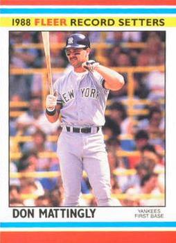 1988 Fleer Record Setters #24 Don Mattingly Front