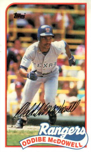 1989 Topps/LJN Baseball Talk #113 Oddibe McDowell Front