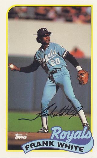 1989 Topps/LJN Baseball Talk #142 Frank White Front