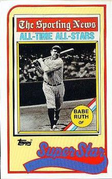 1989 Topps/LJN Baseball Talk #20 Babe Ruth Front
