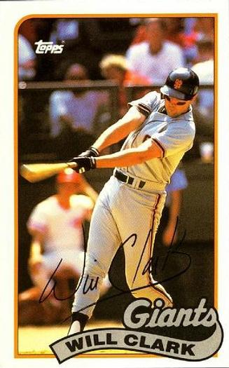 1989 Topps/LJN Baseball Talk #47 Will Clark Front